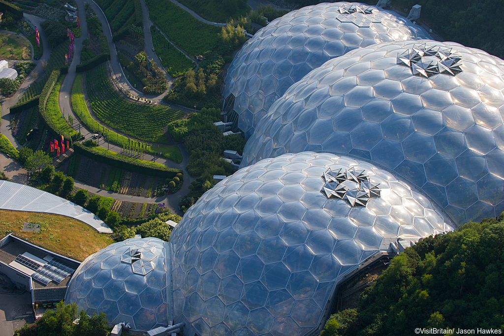 Aerial image of The Eden Project
